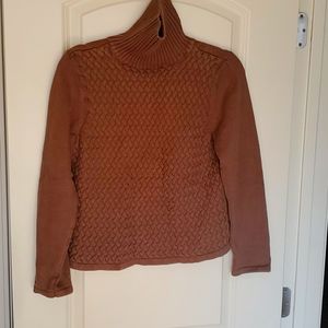 Crazy Horse Basket Weave Knit Turtleneck S…